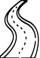 Each plot surrounded by road